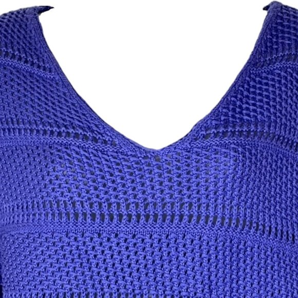 Tommy Bahama Channel Isle 100% Cotton Sweater - Royal Blue/Purple - S - Picture 3 of 8